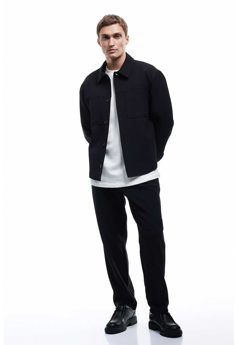 Pantaloni drepti uni - Negru