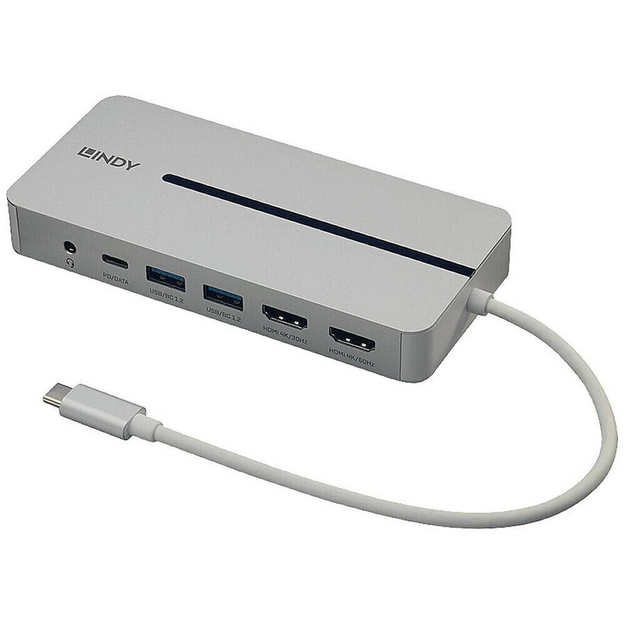 Docking Station DST-Mx Duo 2x 4K HDMI PD 3.0 100W USB 3.2 Gen 1 Gigabit Ethernet Audio Alb
