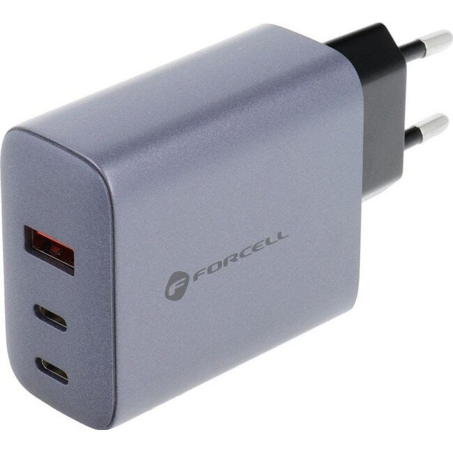Incarcator F-ENERGY GaN VT-42B 2 x Type C + USB A PD QC4.0 4A 65W Gri