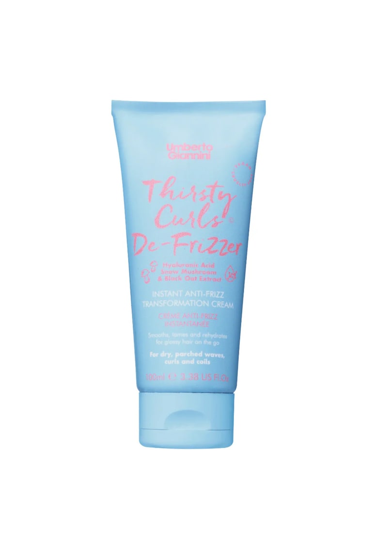 Crema leave-in pentru netezirea buclelor - cu efect anti-frizz - Thirsty Curls De-Frizzer -  100 ml