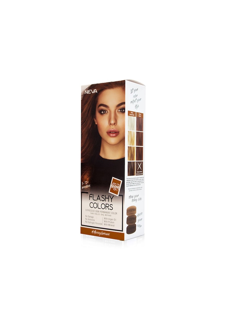 Flashy Colors Honey Brown - Nuantator semipermanent - saten miere - 100% vegan -  100 ml