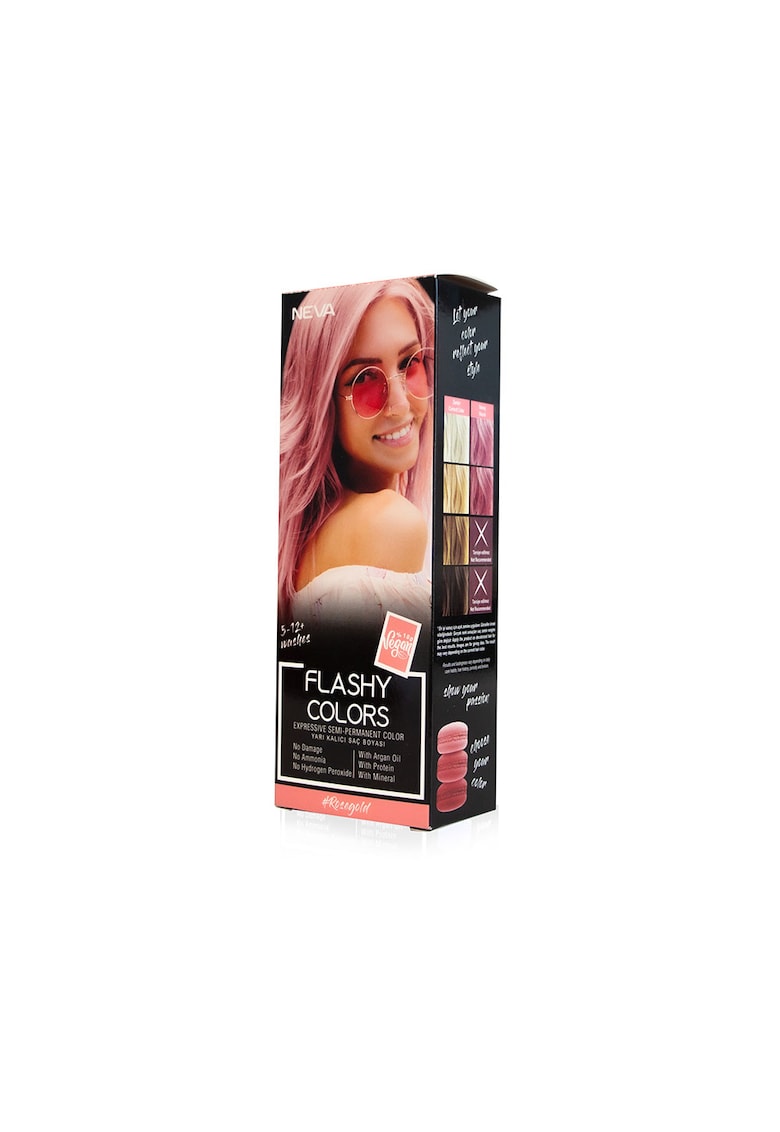 Flashy Colors Rose Gold - Nuantator semipermanent - roz auriu - 100% vegan -  100 ml