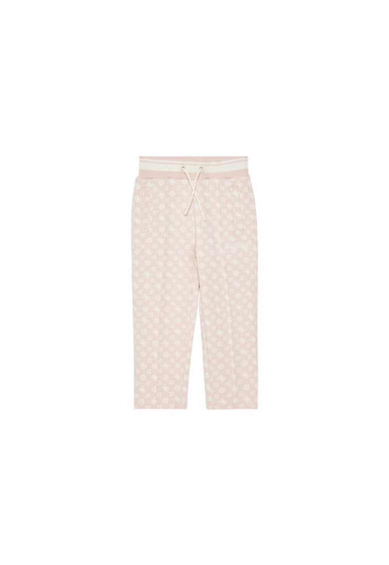 Pantaloni de trening cu model logo si snur in talie