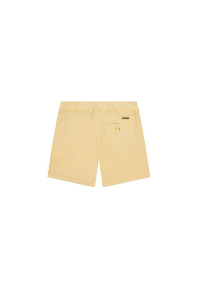 Pantaloni scurti cu buzunare oblice din amestec de in