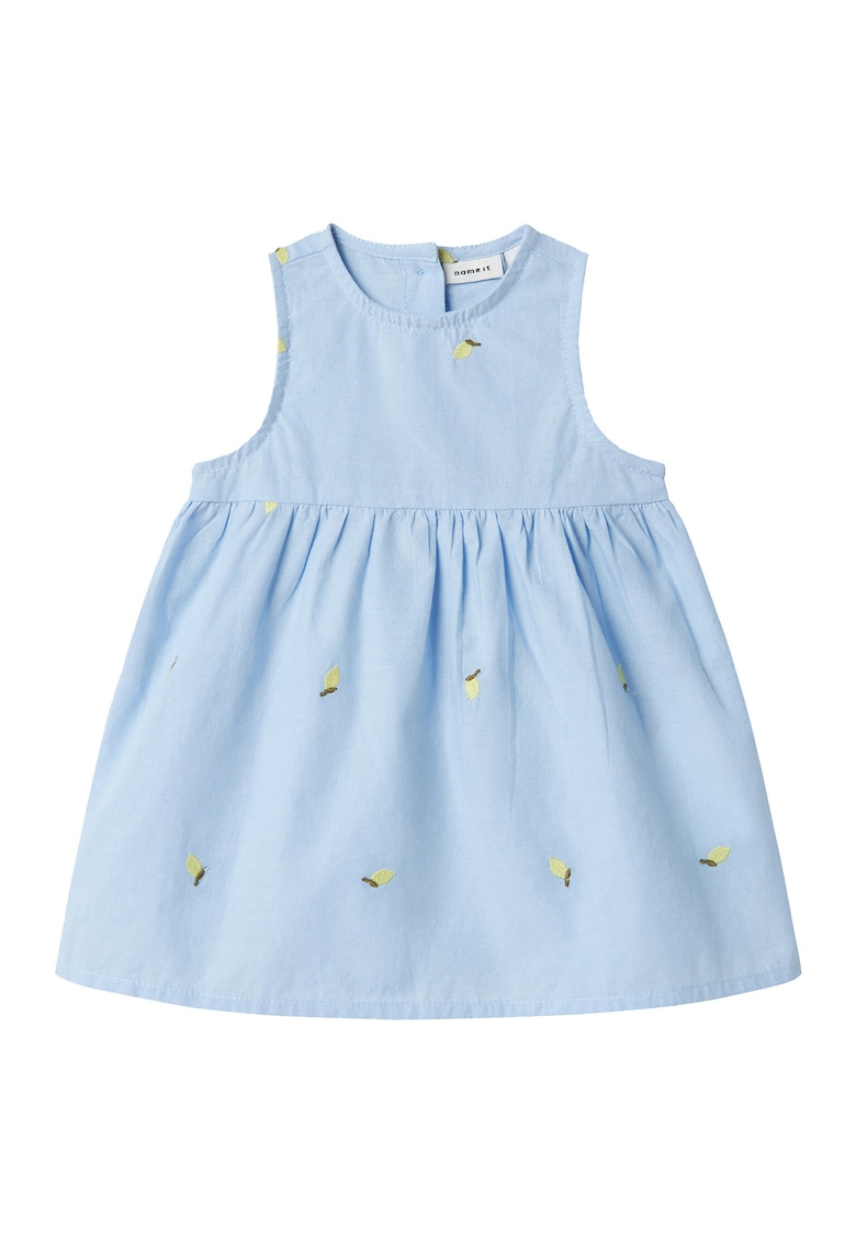 Rochie fete  13240054 - Bumbac organic - Albastru deschis