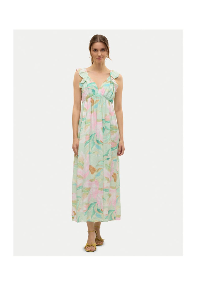 Rochie de vara dama  10324125 - Viscoza/Nylon - Verde - Verde