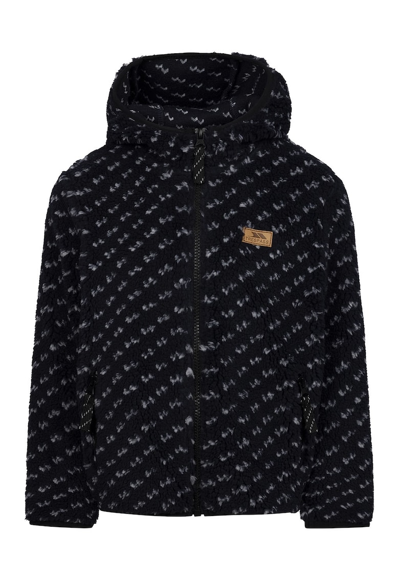 Hanorac din fleece cu fermoar Frax - Negru/Gri deschis