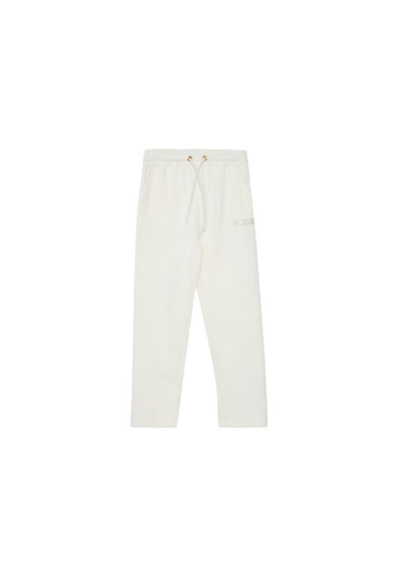 Pantaloni de trening cu snur in talie si logo