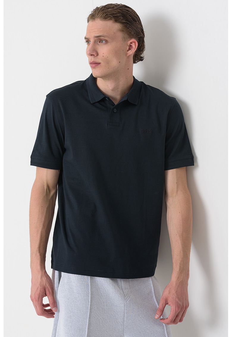 Tricou polo regular-fit cu logo brodat - Albastru ultramarin