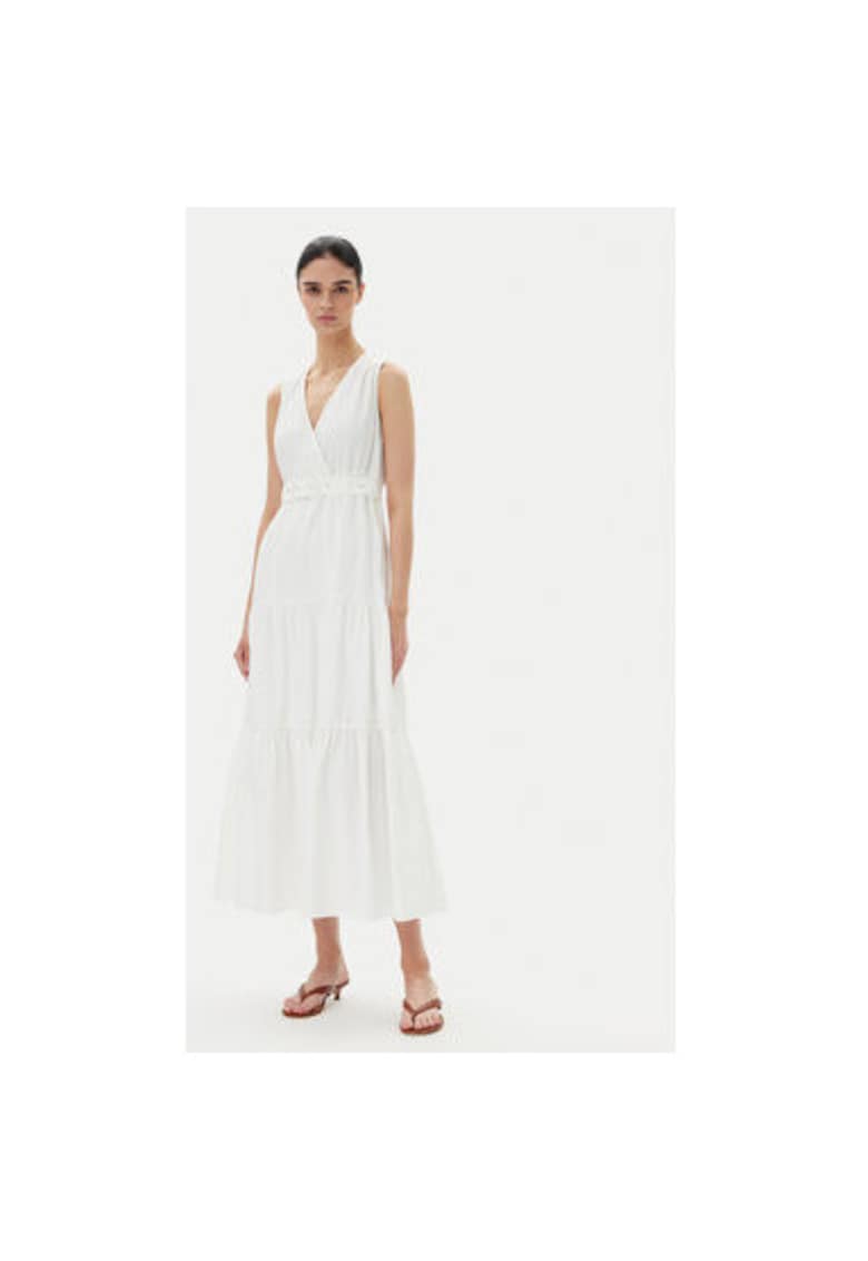 Rochie de vara dama  251-RASKA - Bumbac/Poliester - Alb - Alb