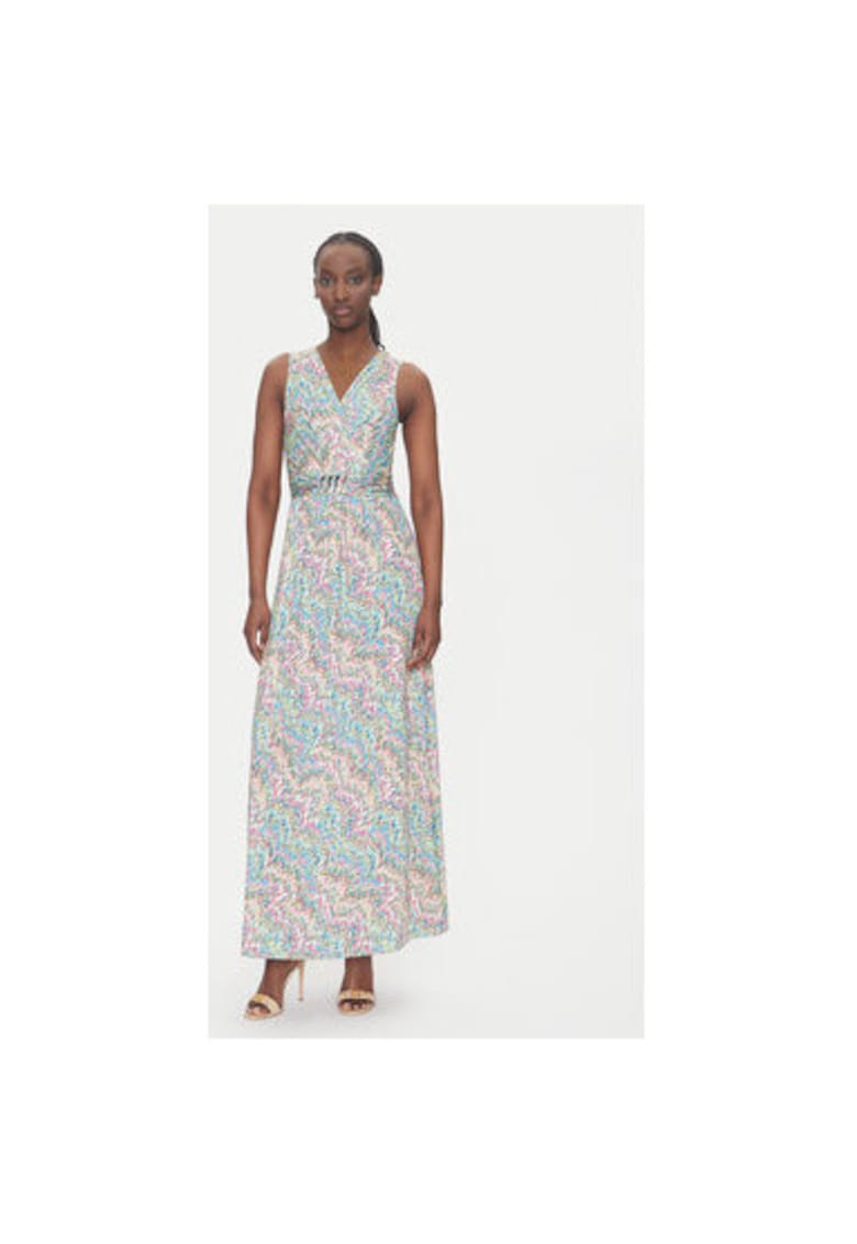 Rochie de vara dama  251-RPOPPA - Poliester - Multicolor - Multicolor