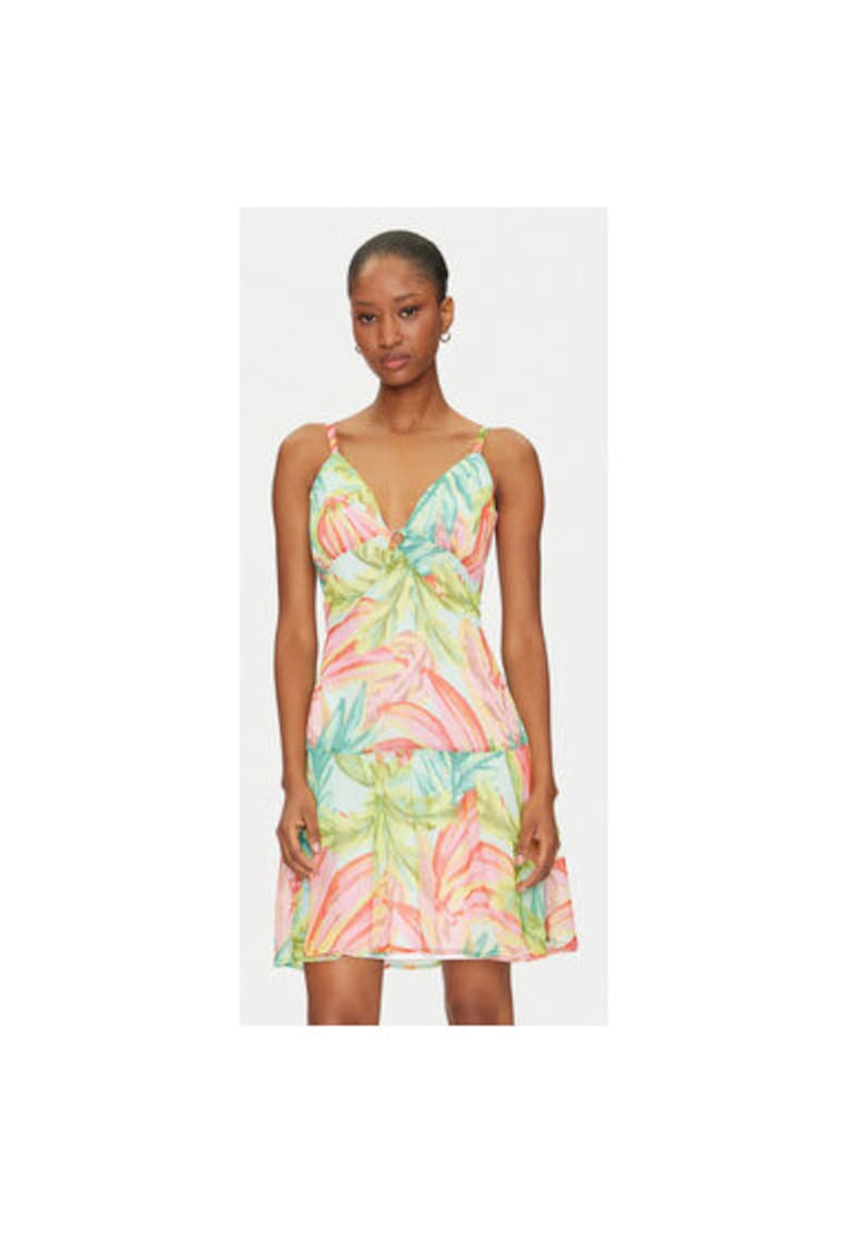 Rochie de vara dama  251-RCREO.F - Poliester - Multicolor - Multicolor
