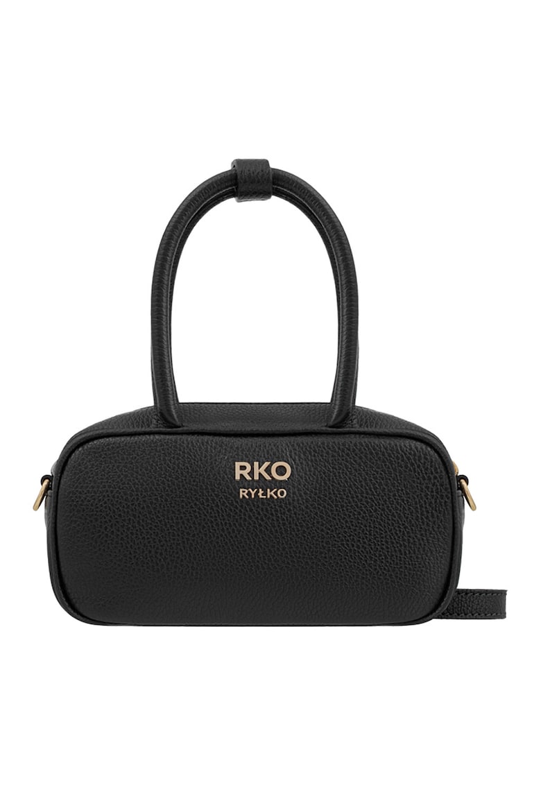 Geanta crossbody de piele - Negru