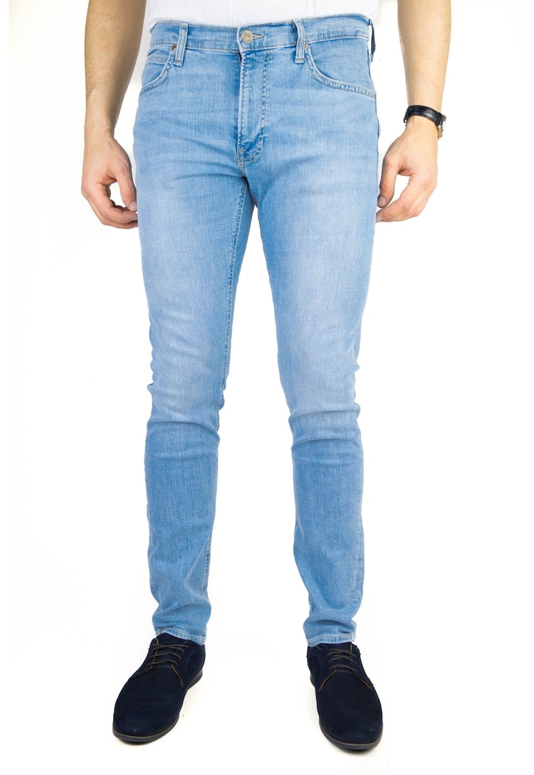 Blugi Barbati -  Luke - W36-L32 - 100% Bumbac - Fermoar - Lungi - Talie Medie - 5 Bunzuare - High-Quality - Albastru