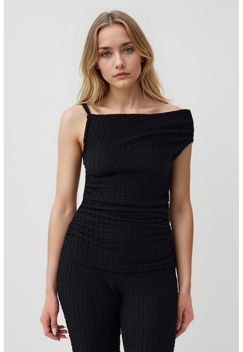 Top din amestec de modal - Negru