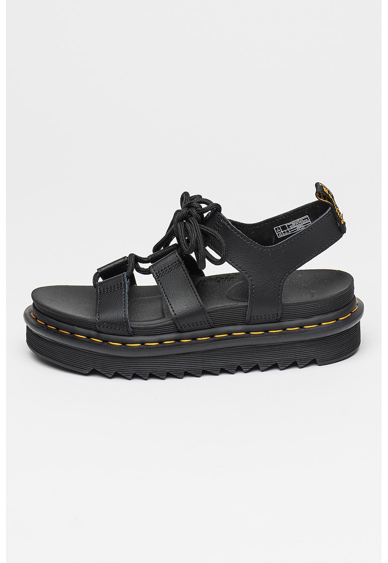 Sandale din piele Athena - Negru