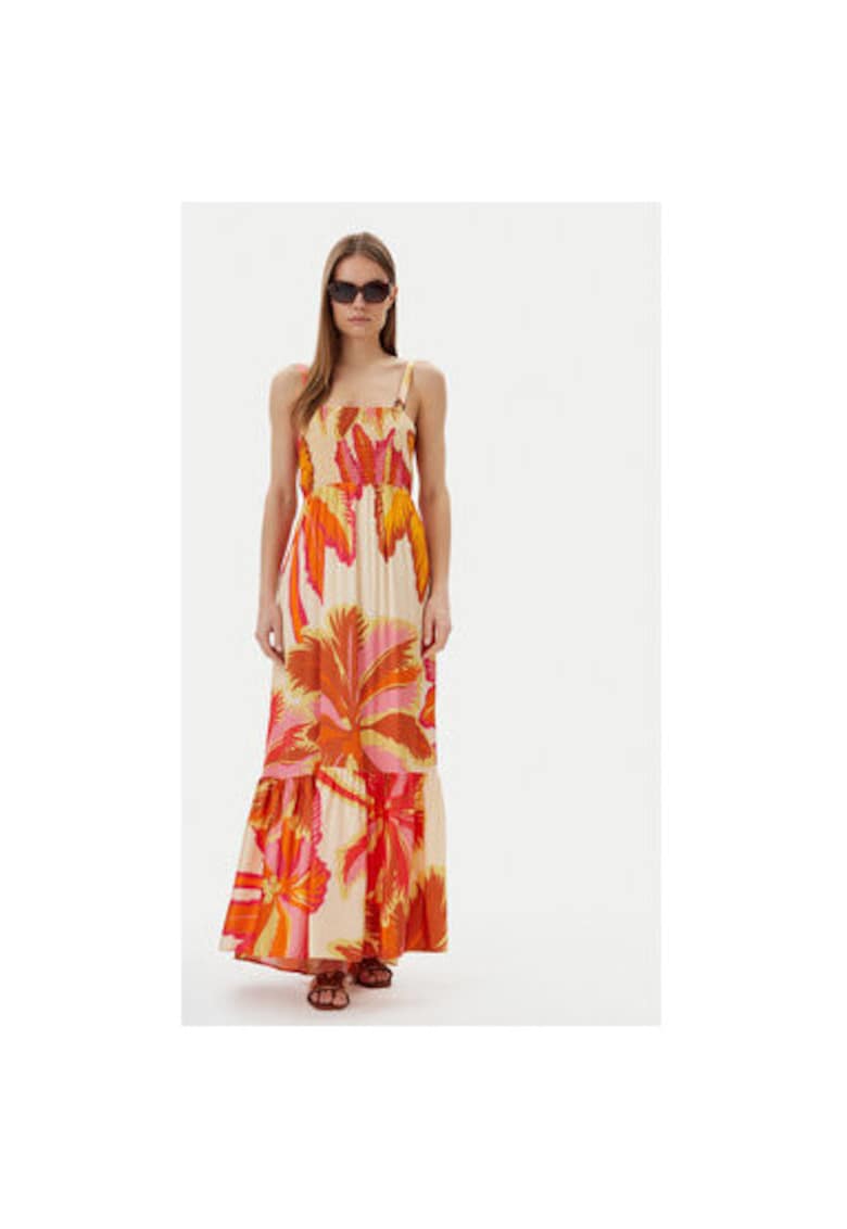 Rochie de vara dama  PT2707CLD001 - Viscoza - Portocaliu - Portocaliu