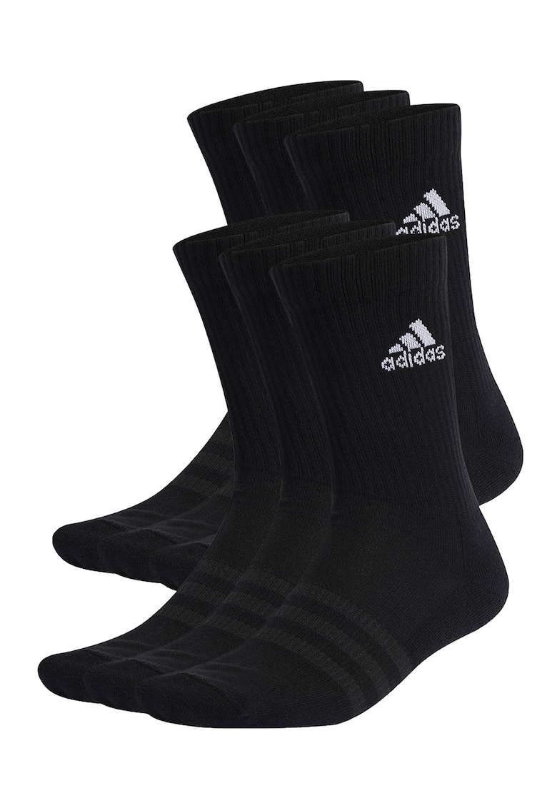 Set de sosete lungi unisex - cu amortizare- 6 perechi - Negru