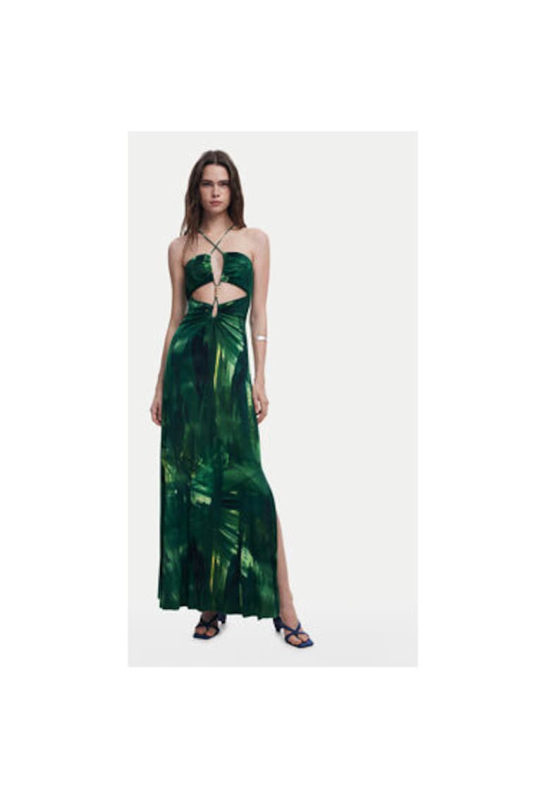 Rochie de vara dama  25SWVK55 - Viscoza/Elastan - Verde - Verde