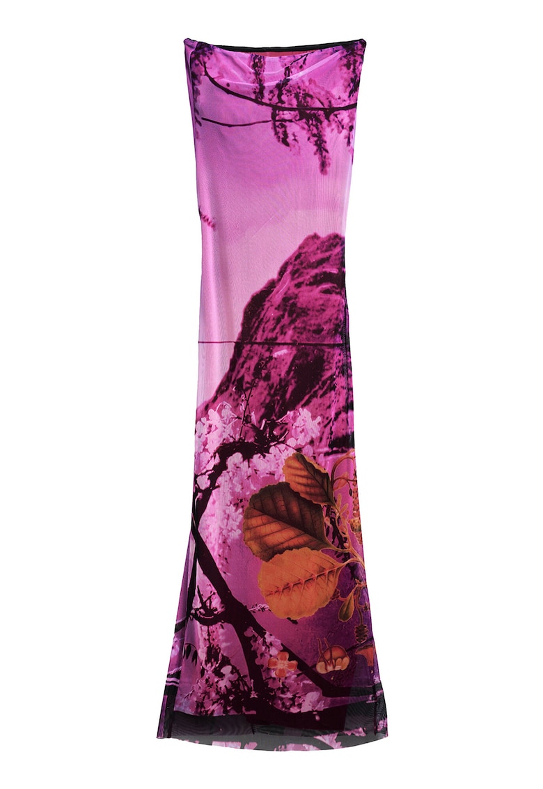 Rochie de vara dama  25SWVK39 - Poliester/Elastan - Roz - Roz