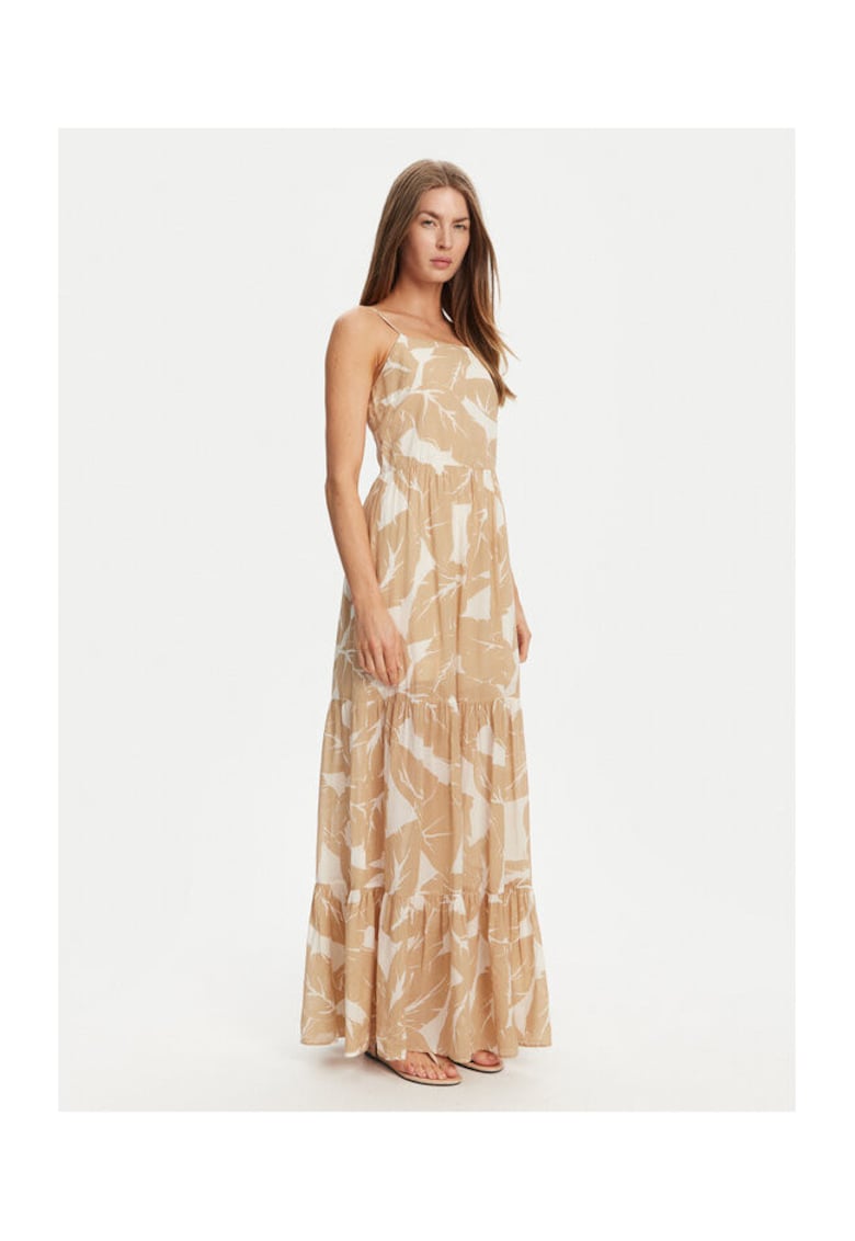 Rochie de vara dama  511FD15021 - Bumbac/Viscoza - Bej - Bej