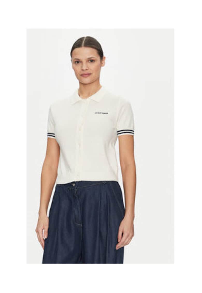Tricou tricotat cu guler