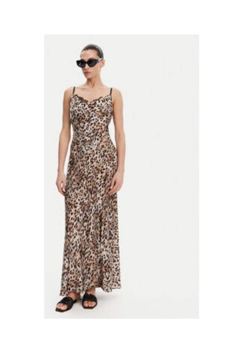 Rochie cu bretele si animal print
