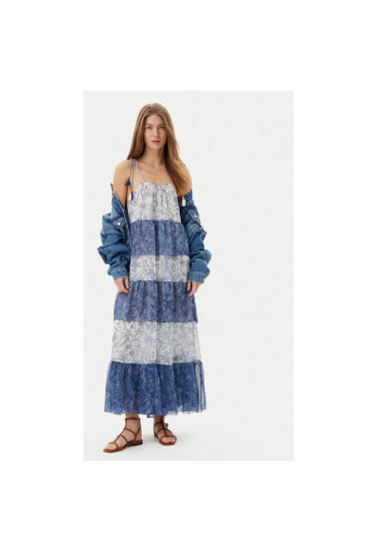 Rochie de vara dama  PL953739 - Poliester - Albastru - Albastru