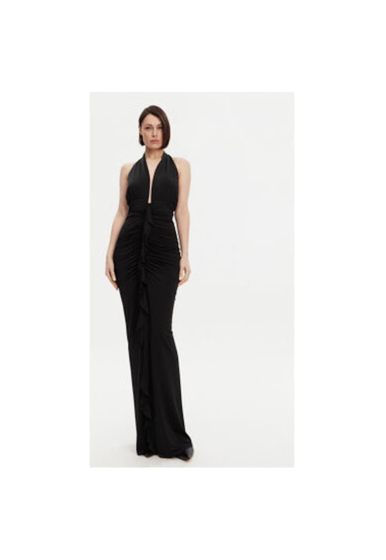 Rochie dama  53-3349 - Poliester/Elastan - Negru - Negru