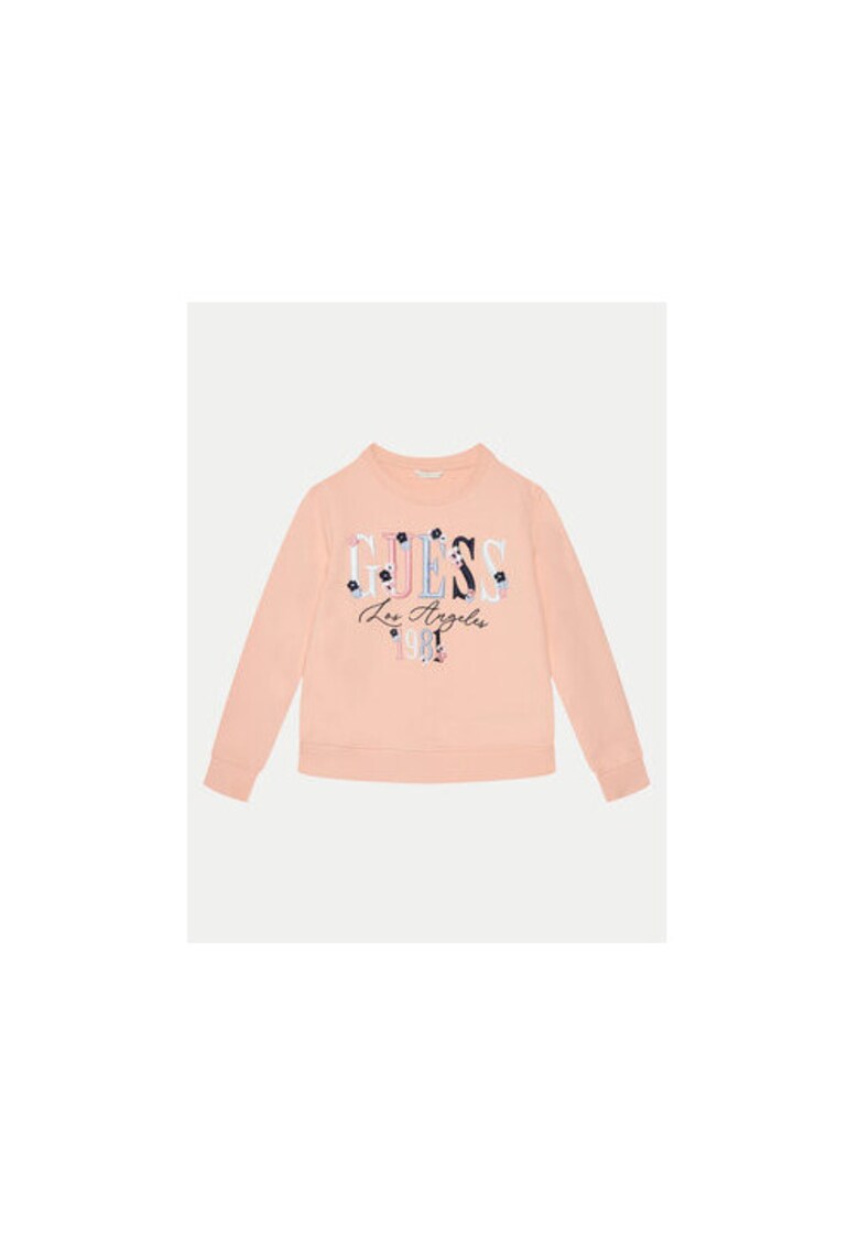 Bluzon din bumbac cu broderie logo