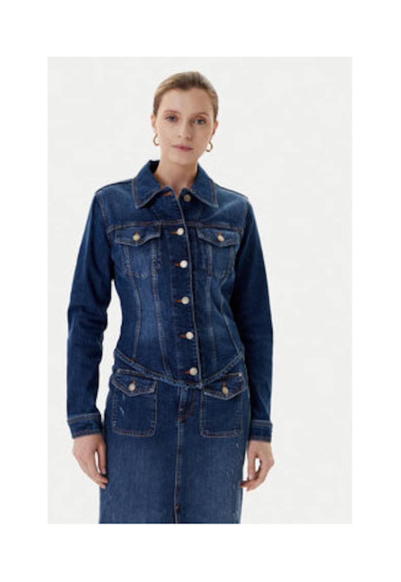 Jacheta din denim - cu guler clasic