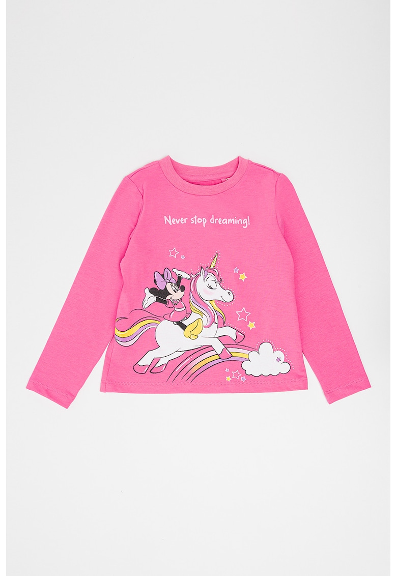 Oferte la Bluza din amestec de bumbac cu imprimeu Minnie Mouse - Alb/Galben/Roz