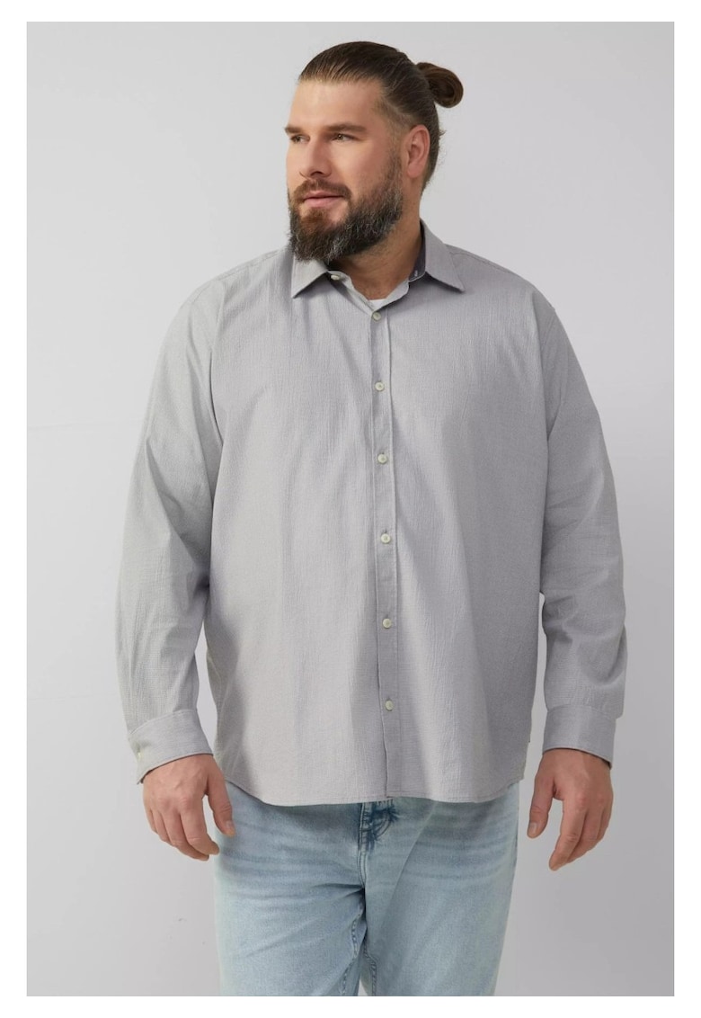 Big Sizes Camasa barbati big sizes - cu maneca lunga - Regular fit - Gri deschis - Gri deschis