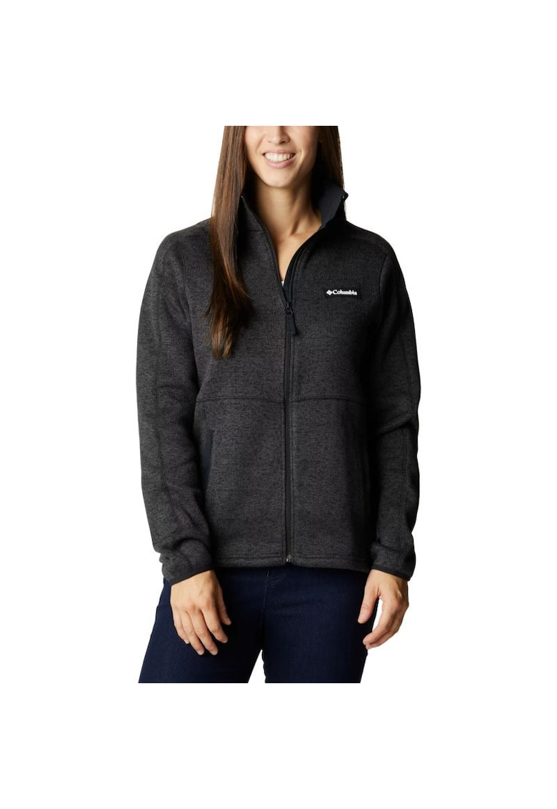 Bluza sport de dama din fleece -  Sweater Weather Full Zip Fleece 8933010 - Negru