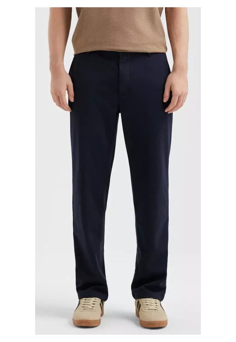 Q/S by s.Oliver Pantaloni chino - barbati - jogger din jerseu - Bleumarin inchis