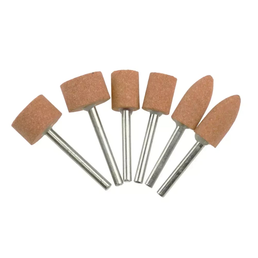 Set 6 pietre de slefuit cu tija pentru minifreza Dedra