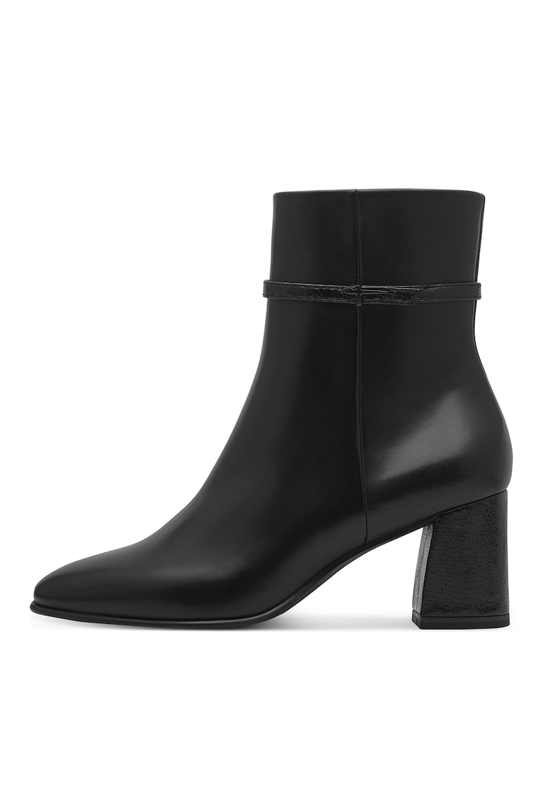 Oferte la Ghete de piele cu toc masiv - Negru