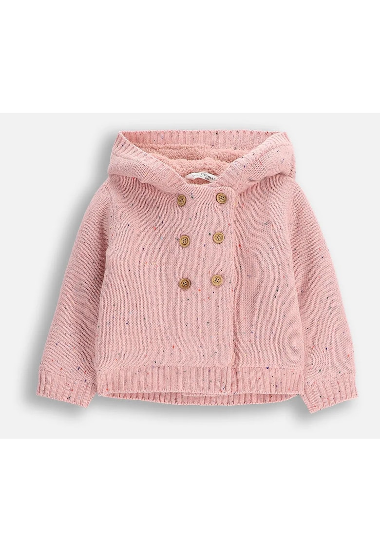 Cardigan cu gluga si doua randuri de nasturi
