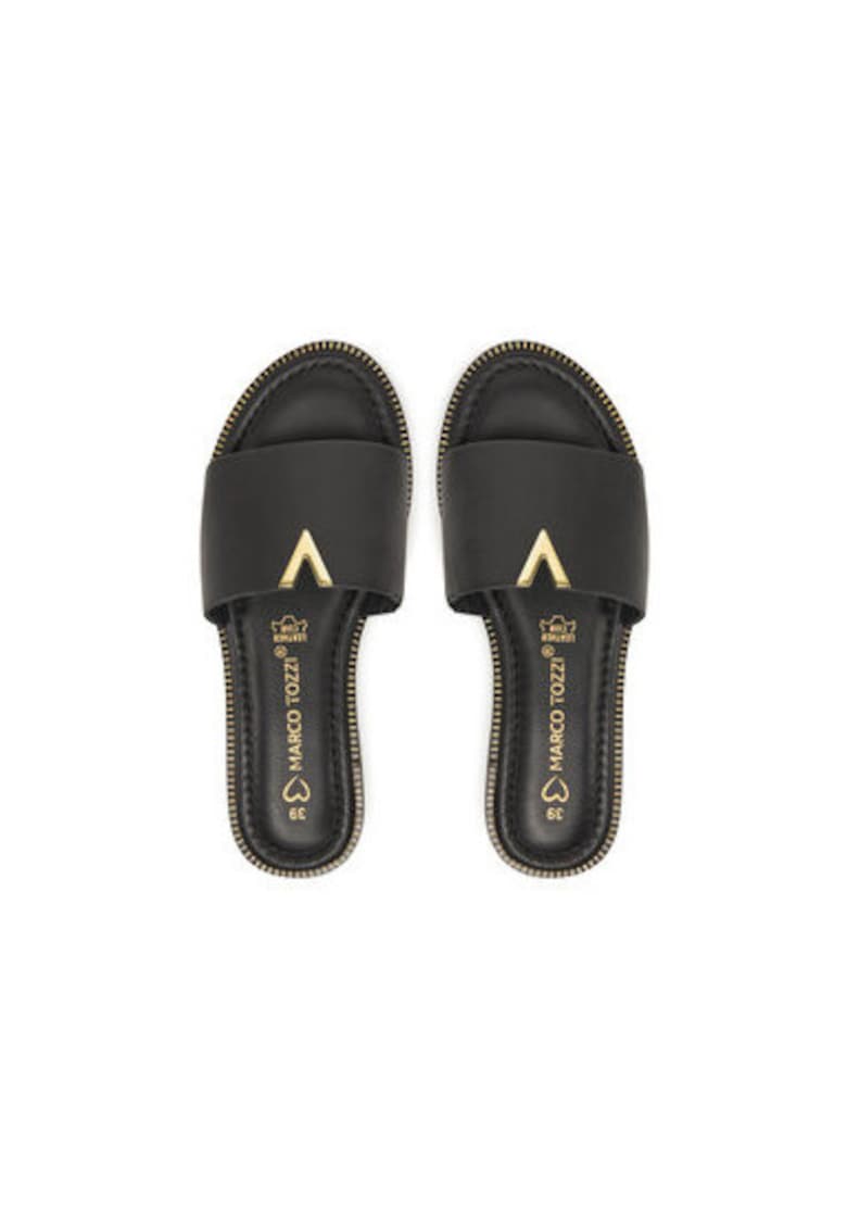 Slapi dama - 2-27105-44 -  Piele naturala - Negru - Negru