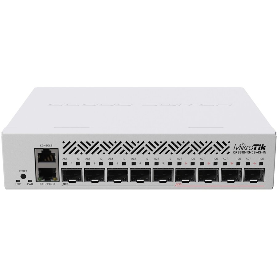 Switch CRS310-1G-5S-4S+IN network Managed L3 Power over Ethernet (PoE) 1U