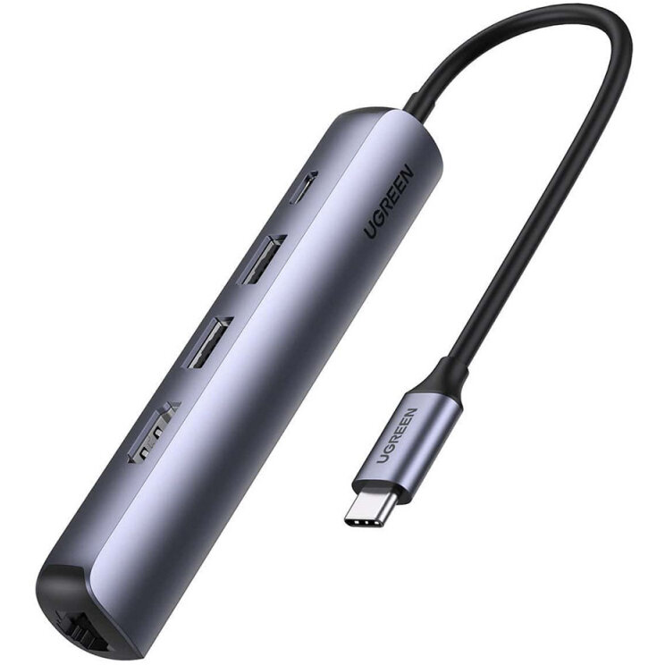 Hub USB-C CM418 (10919) 2 x USB-A 3.0 - 1 x USB-C - 1 x HDMI - 1 x RJ45 Gri
