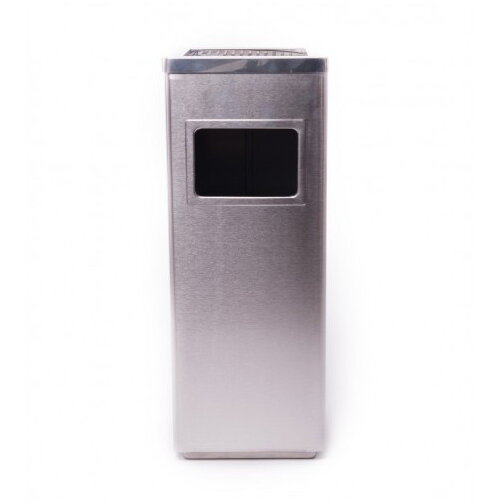 Cos de Gunoi CS-02 cu Scrumiera Inox Inoxidabil Cos Interior Metalic
