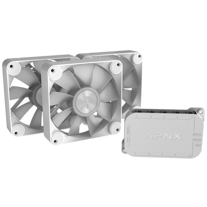 Ventilator FP1-R PWM Reverse Blade PWM ARGB  3Pack Alb