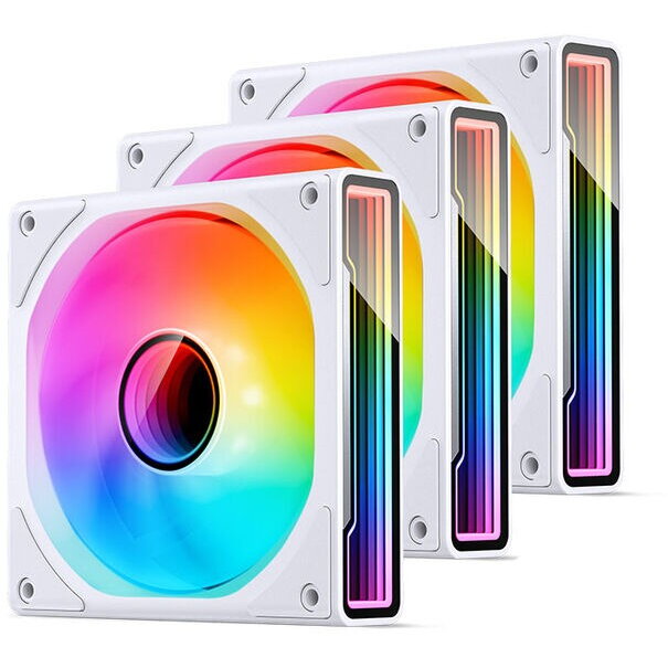 Ventilator ZK-120W PWM A-RGB 120mm 3Pack Alb