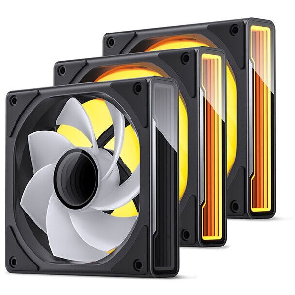 Ventilator ZK-120BR ARGB Reverse Blade PWM  120mm 3Pack Negru
