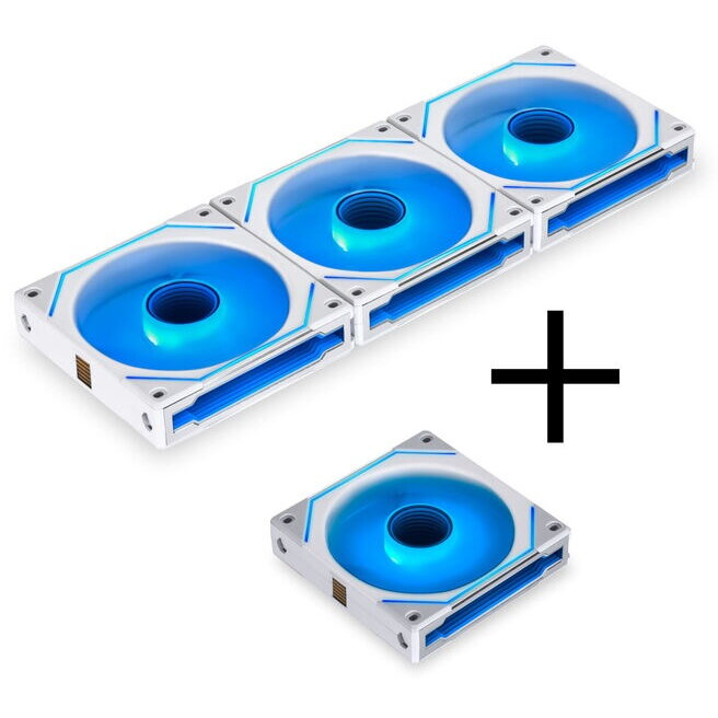Ventilator UNI FAN SL-INF 120 ARGB PWM 3Pack Alb