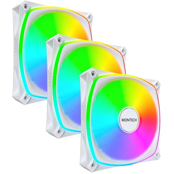 Ventilator AX120 PRO PWM ARGB  3Pack 120mm Alb