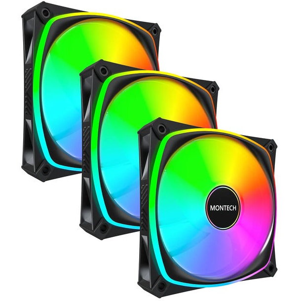 Ventilator RX120 PRO PWM Reverse ARGB  3Pack 120mm Negru