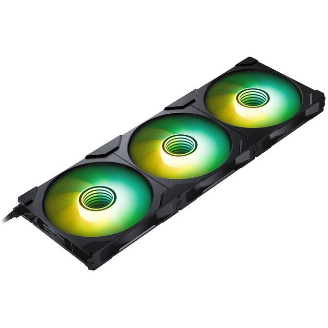 Ventilator M25 Gen2 PWM D-RGB 3Pack  Reverse Blade 140mm Negru