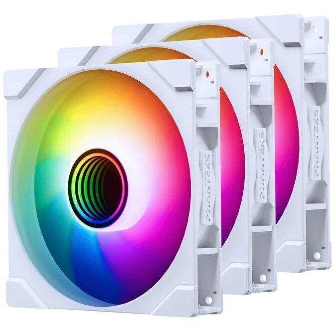 Ventilator M25 Gen2 PWM D-RGB 3Pack Reverse Blade 140mm Alb